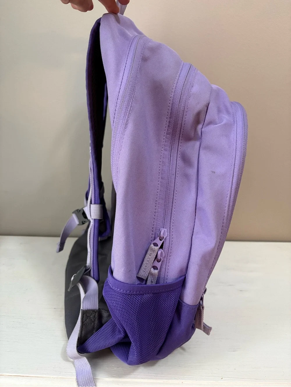 Lands' End Two-Tone Lavender and Deep Purple Kids Backpack